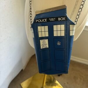 Doctor Who TARDIS Blue Police Box Crossbody Bag Sci-Fi Cosplay Accessory
